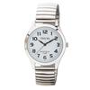 CREPHA Analog Watch Japanese Quartz Expandable Band Easy-to-Remove Bellows Men's 30m Water Resistant Simple Easy-to-Read Stainless Steel