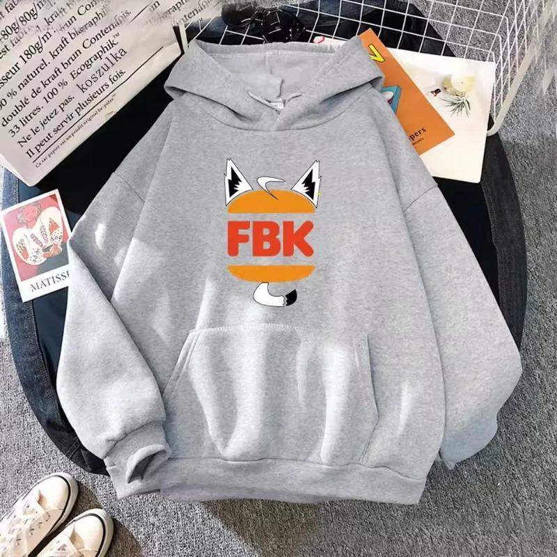 

Shirakami Fubuki Fox Burger Hoodie Anime Hololive Hoodies Winter Women Spring Autumn Tops Unisex Sweatshirt Harajuku Sudade S серый
