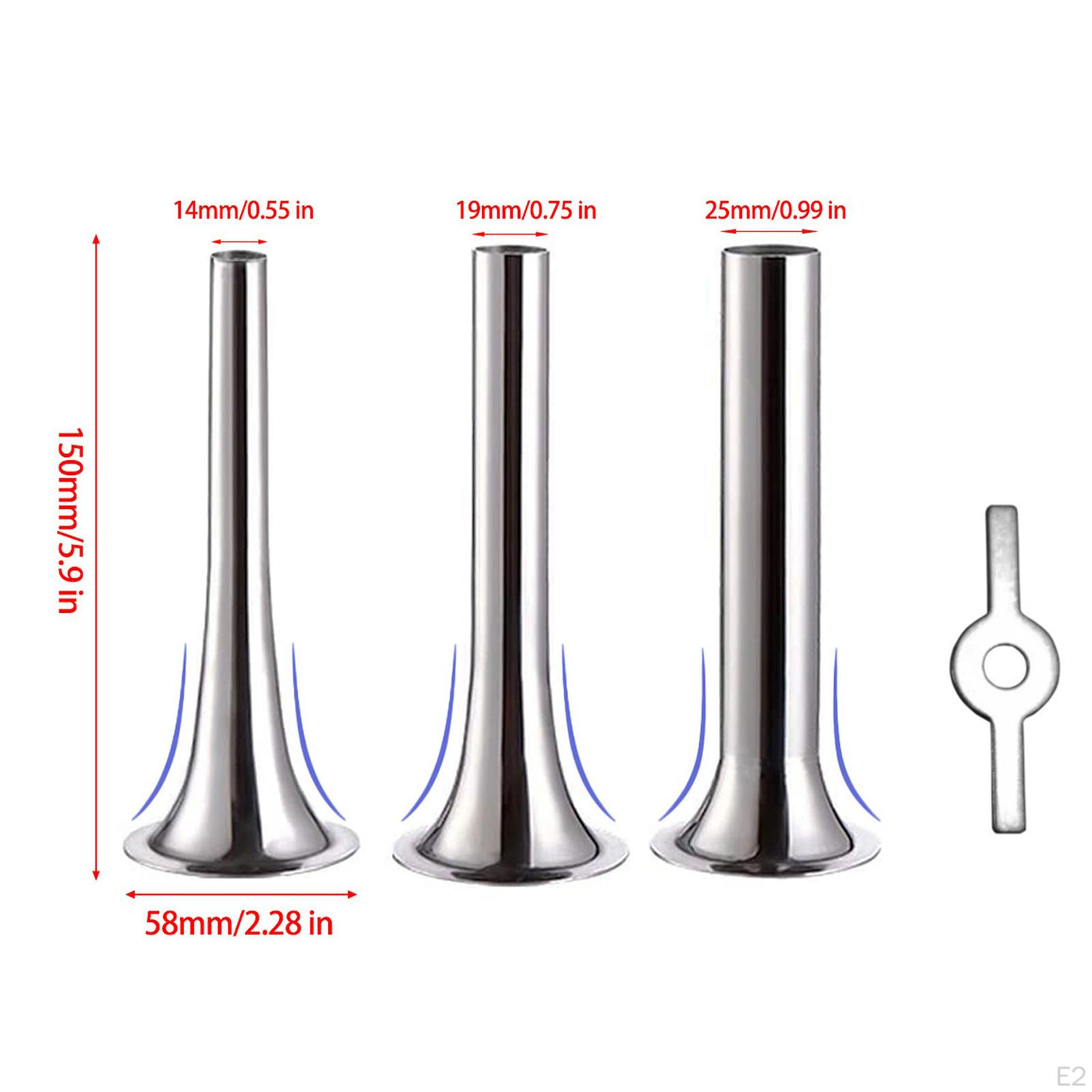 3 насадки для воронок из нержавеющей стали со стойкой для начинки трубок — фото 3