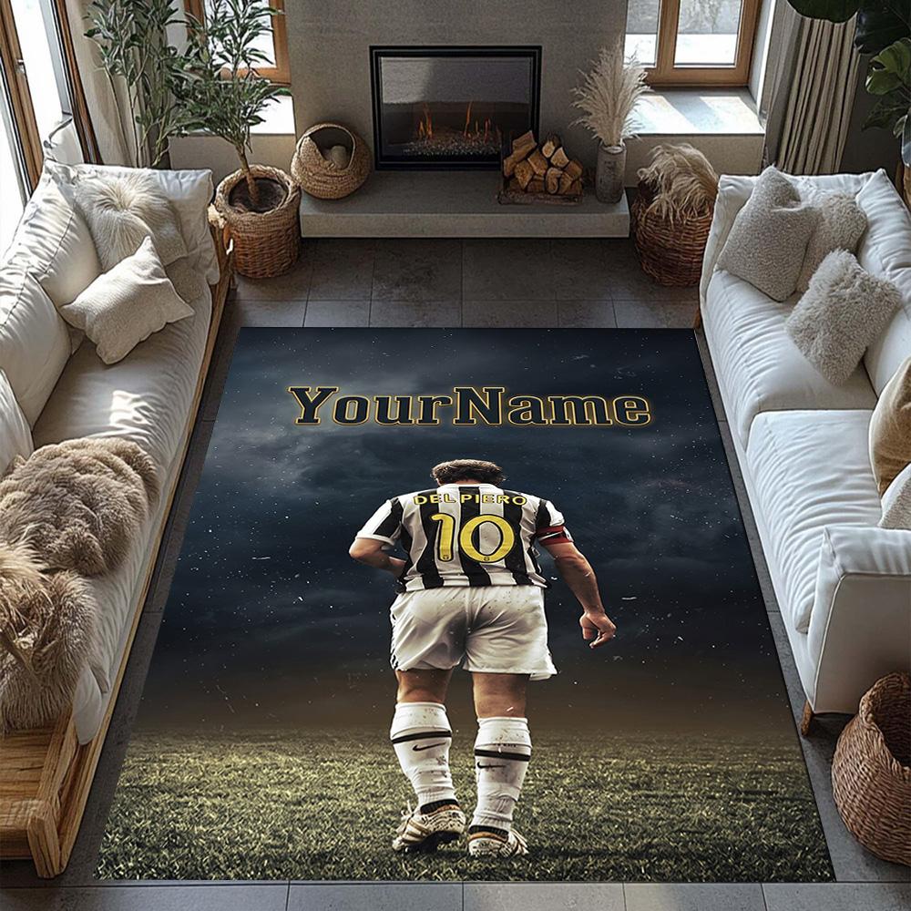 Juventus Customize Your Name Area Rug Suitable for Study Room Playrooms Bedrooms Hallway Antislip Carpet Decorate Offices Wedding Party Gift