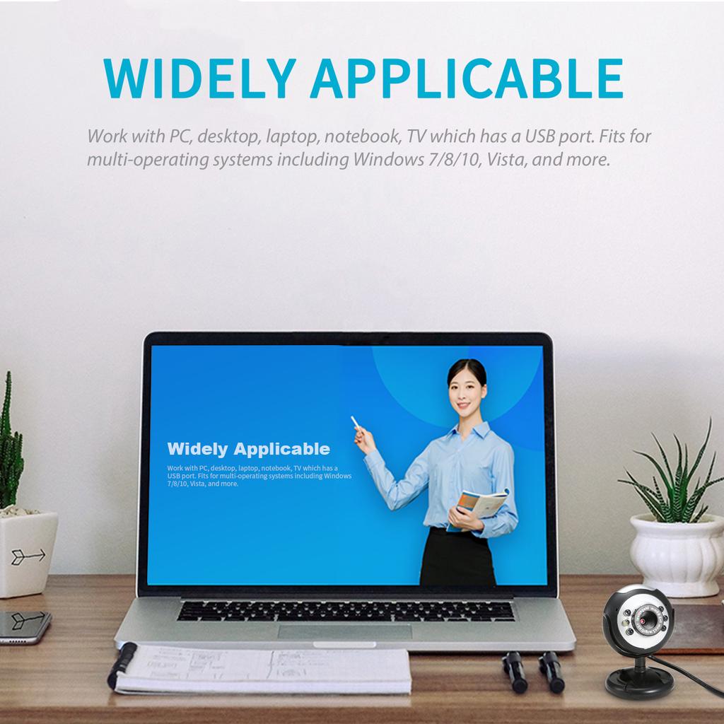 Buy 640P Webcam Live Streaming Webcam with Microphone 360 Degree ...