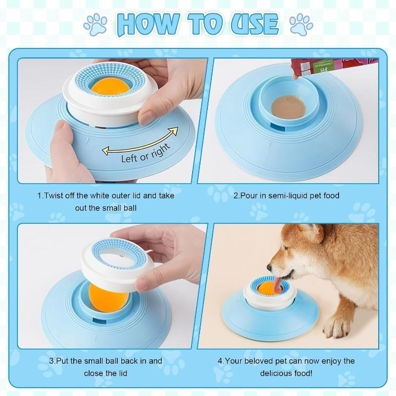 Leckball Hund, Leckspielzeug Hund für flüssiges Futter, Leckkugel für Haustiere mit Rollkugel, Hundeleckball für flüssiges Futter, Langsamfresser Lecknapf für Hunde