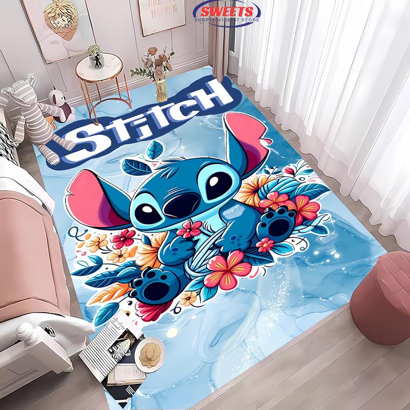 

№5 Ковер на тему Диснея Лило и Стич! Коврик для спальни, гостиной, кровати, Нескользящий, Изысканный домашний декор, Прочный, Машинная стирка 70x100cm (28x39in)