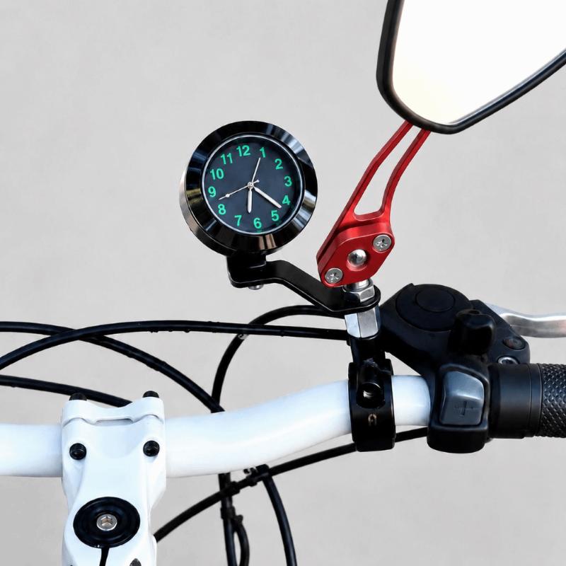 Illuminated Motorcycle Clock Waterproof Anti-Glare HD Display Mini Size for Electric Bikes Outdoor Riding Commuting