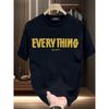 European Size Fashion Brand Printed Short-sleeved T-shirt for Men in Summer Heavy   Korean-style Japanese-style Printed Versatile Tops for Men