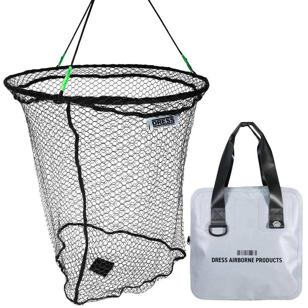 DRESS Drop Landing Net 2.0 80cm with Waterproof Storage Bag, Large Storage, 10m Landing Net