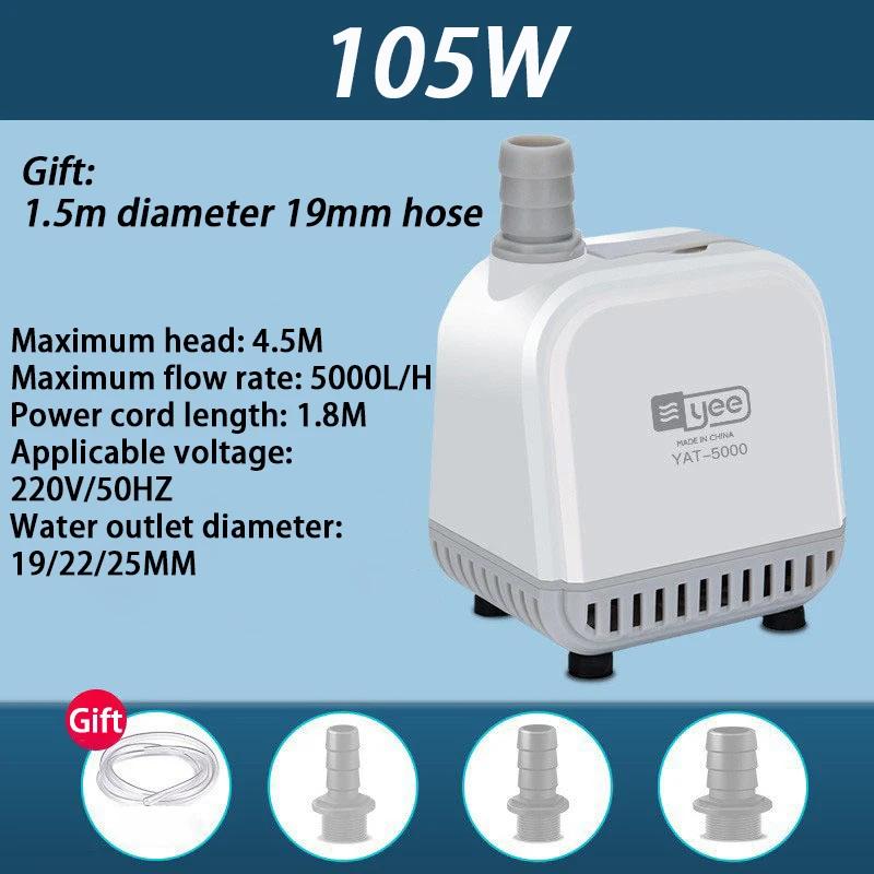 105W Aquarium Air Pump Oxygen Generator Portable Water Air Pumps Fish Tank Oxygenator Aquarium Silent Fishbowl Supplies Pet