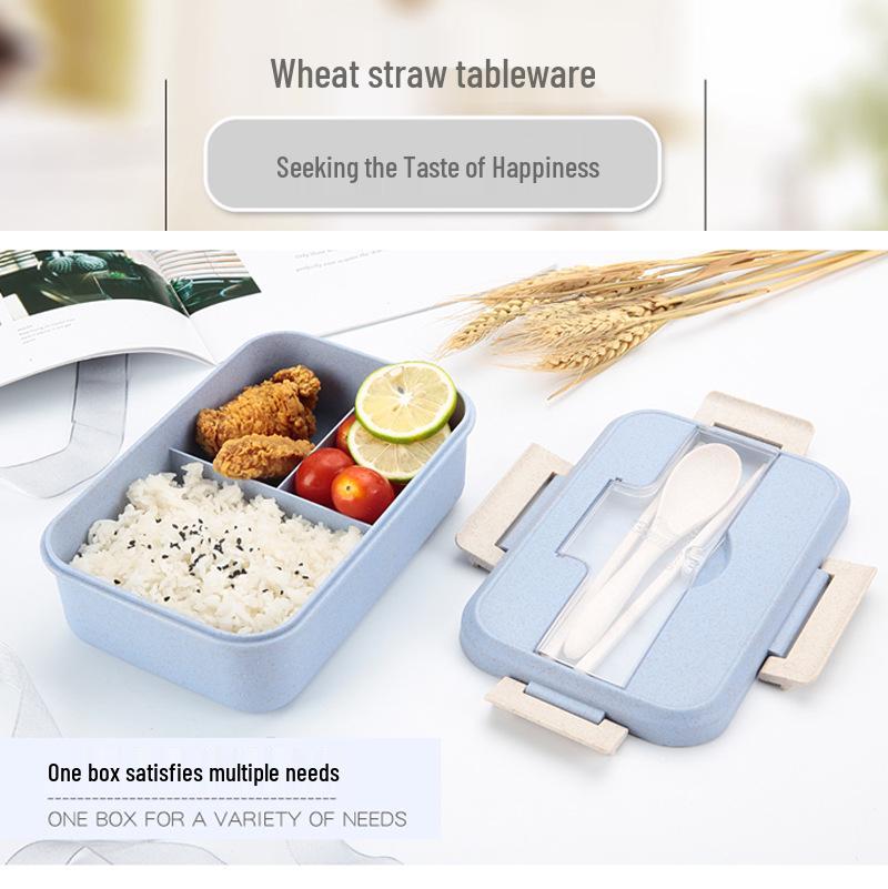 Microwavable Wheat Straw Insulated Bento Lunch Box