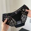 Bow Lace Flower Panties Transparent Lace Mesh Briefs Thin Women Underwear  Girl