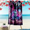 Name Custom Horror Themed Print Beach Towel, Large Soft Quick Dry Towel for Beach Camping Swimming