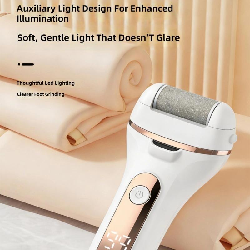 Rechargeable Foot Care Device With 3 Roller Heads And 11 Attachments Professional Pedicure Kit For Smooth And Soft Feet