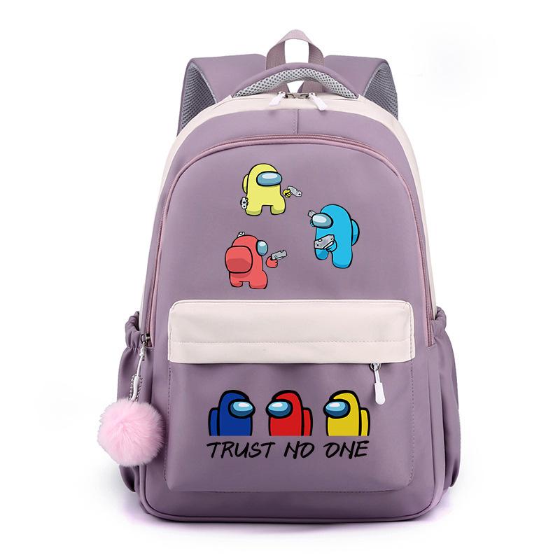 School bag backpack five Wu backpack candy color large capacity student school bag stationery