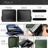 Bifold Wallet Genuine Leather Not Pueblo Leather Round Zipper Thin Compact YKK Zipper [Exvita] Men's [Thin, Small, Bulky] (MAYA (Blue)