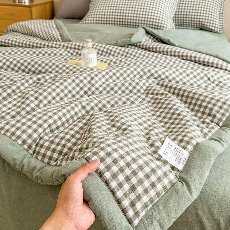 Skincare Polishing Summer Cool Quilt Student Dormitory Water Wash Cotton Single Person Summer Quilt Air Conditioning Quilt Summer Thin Quilt
