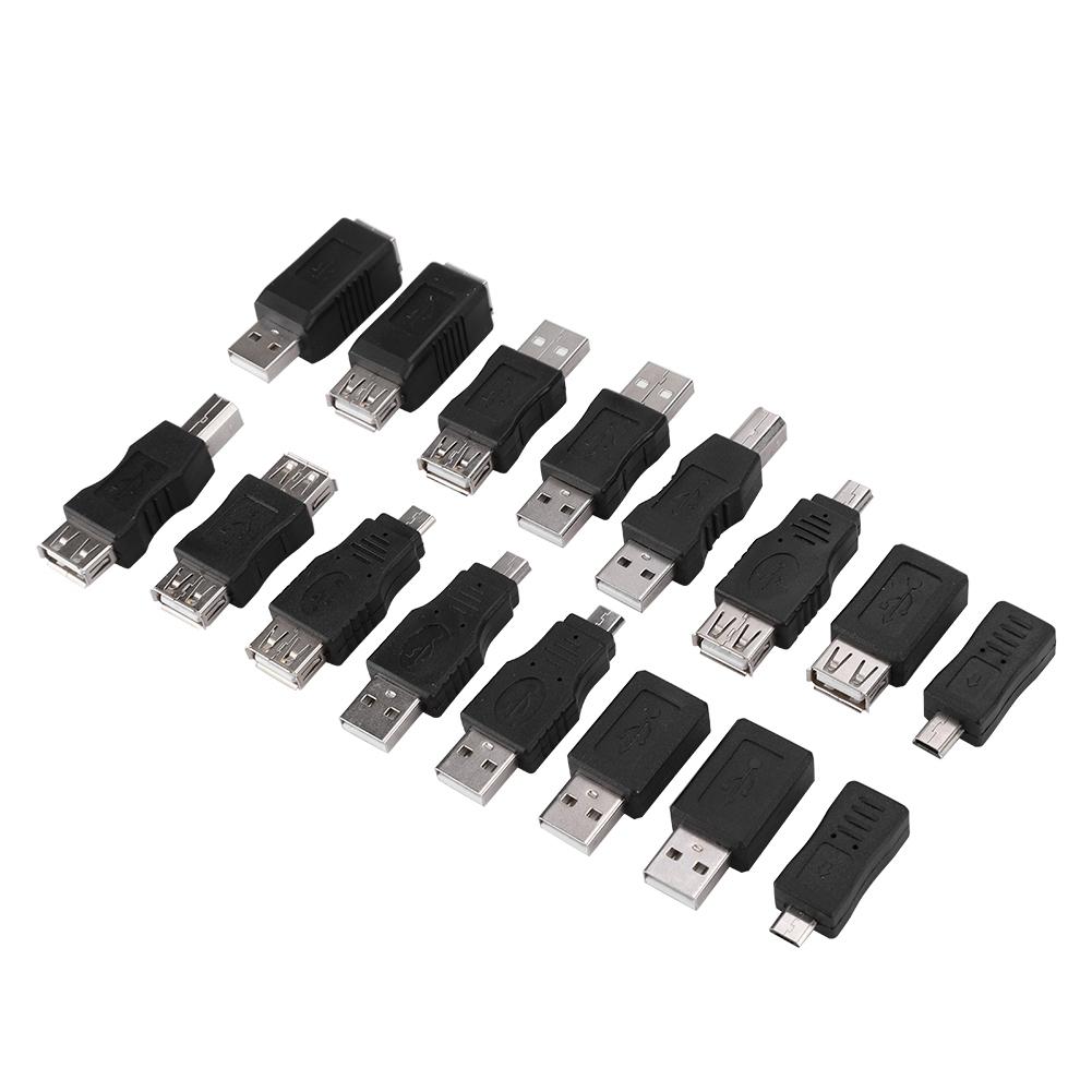 

16 шт. Многоцелевой адаптер-конвертер USB2.0 USB папа на мама Micro USB
