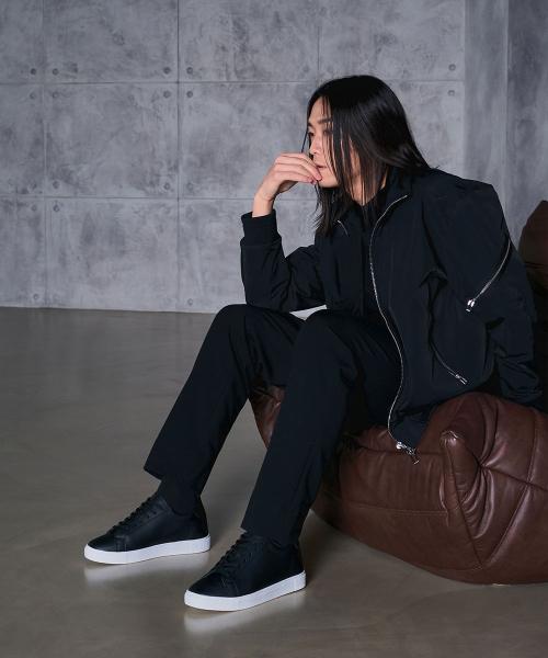 [OKEYPLACE] 5.5cm Hidden Heel Basic Sneakers Black OKPL-55SN102