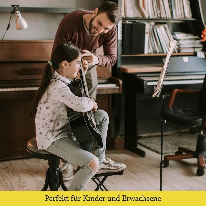 Repose-pieds - Acceptable - Noir - Pour enfants - Tabouret guitare - Confortable