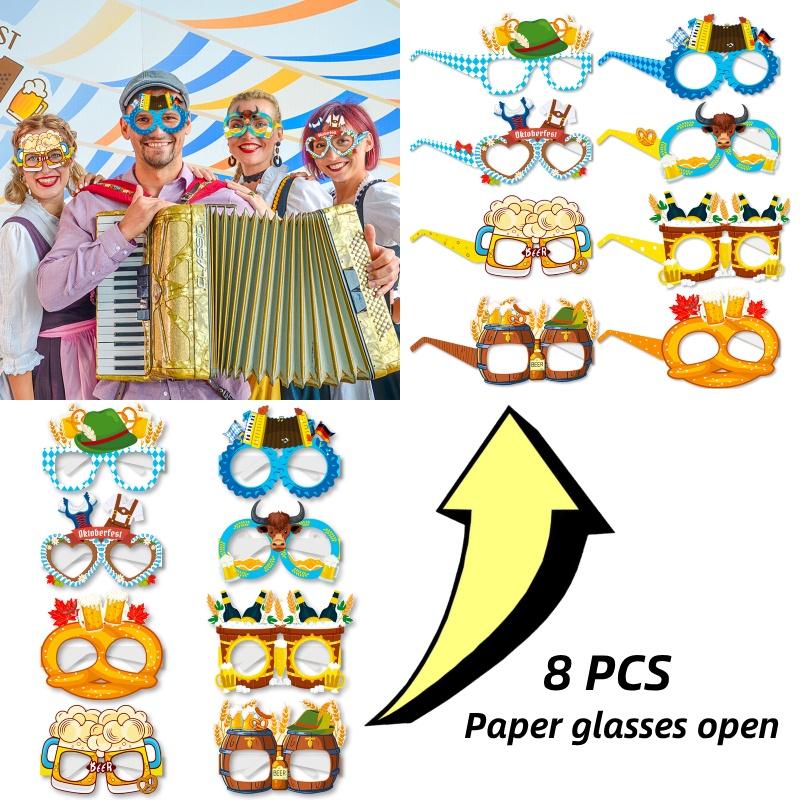 Beer Festival Photo Props Paper Glasses For Cross-border Munich Beer Festival Party Decorations Code Beer Festival Glasses)