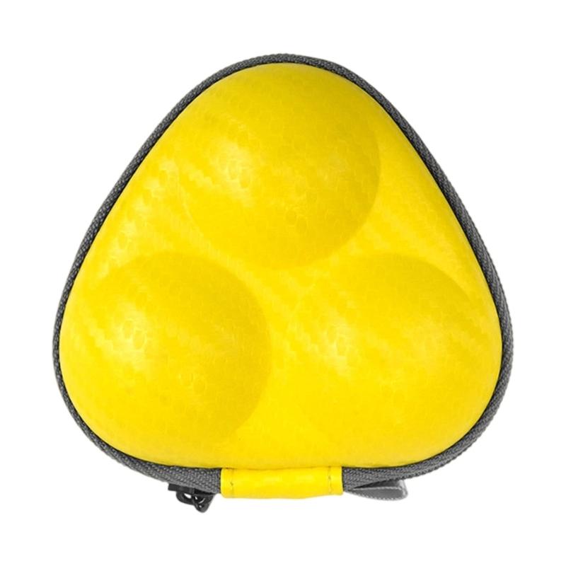 

Коробка для хранения 3 мячей для пинг-понга из искусственной кожи, чехол для хранения настольного тенниса, водонепроницаемый контейнер для настольного тенниса, легко носить жёлтый