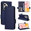 (Blue) Flip Case for Honor 400 Pro Magnetic Card Slots Holder Wallet Pu Leather Side Buckle