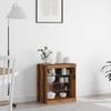 LED Sideboard in Rustic Wood Look 60.5 x 37 x 67 cm Particleboard