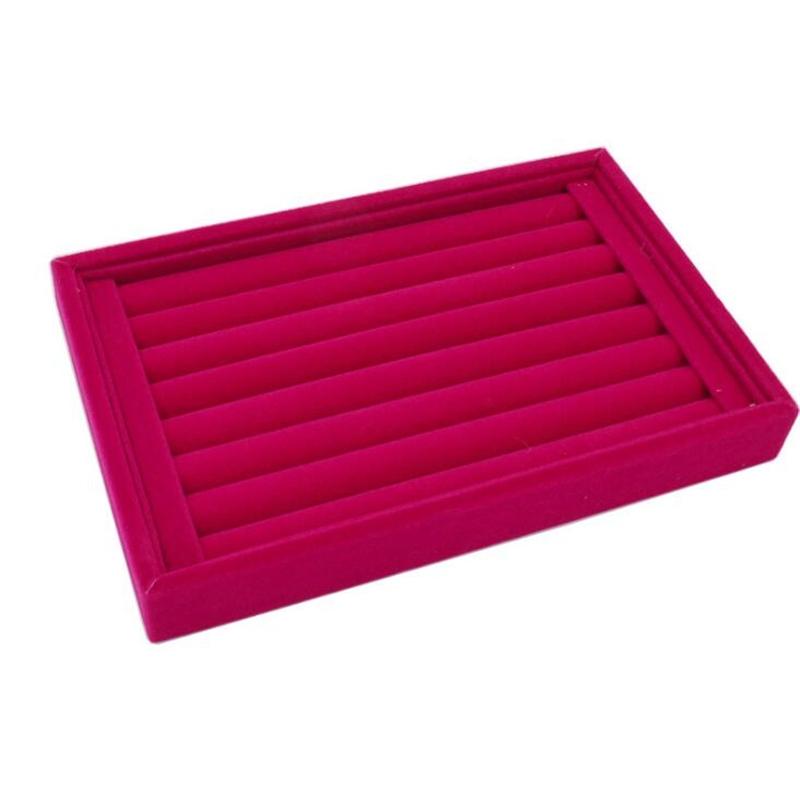 Velvet Jewelry Displays Stand Storage Tray Necklace Ring Bracelet Holder Showcase Drawer Jewelry Organizer Storage Box