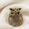 Cats Shaped Ring With Opening Feature Trendy Alloy Jewelry For Girls And Women Stylish Everyday Accessory