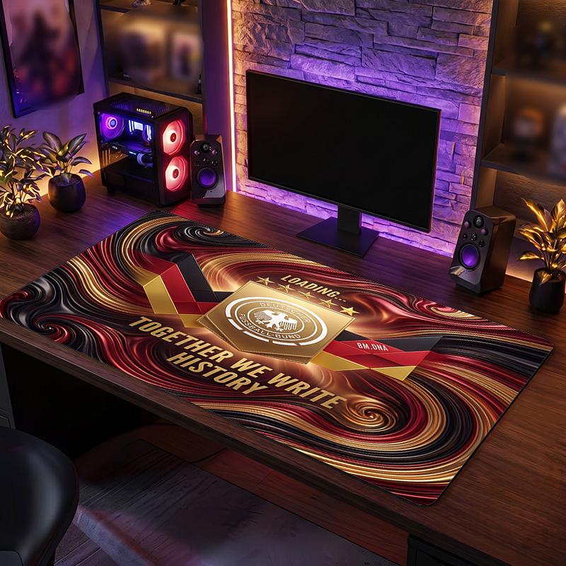 Germany Football Crest Mouse Pad, Extended Non Slip Rubber Desk Mat for Gaming Office Laptop Fan Gift
