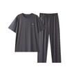 Pajamas Men's Summer Modal Cotton Thin Short-sleeved Trousers Simple Summer Can Be Worn Outside Cool Loungewear Suit