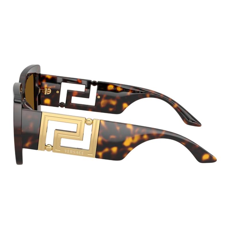 Versace Personalized design plastic square sunglasses women's Havana 56510102 VE4505U-Havana color 55