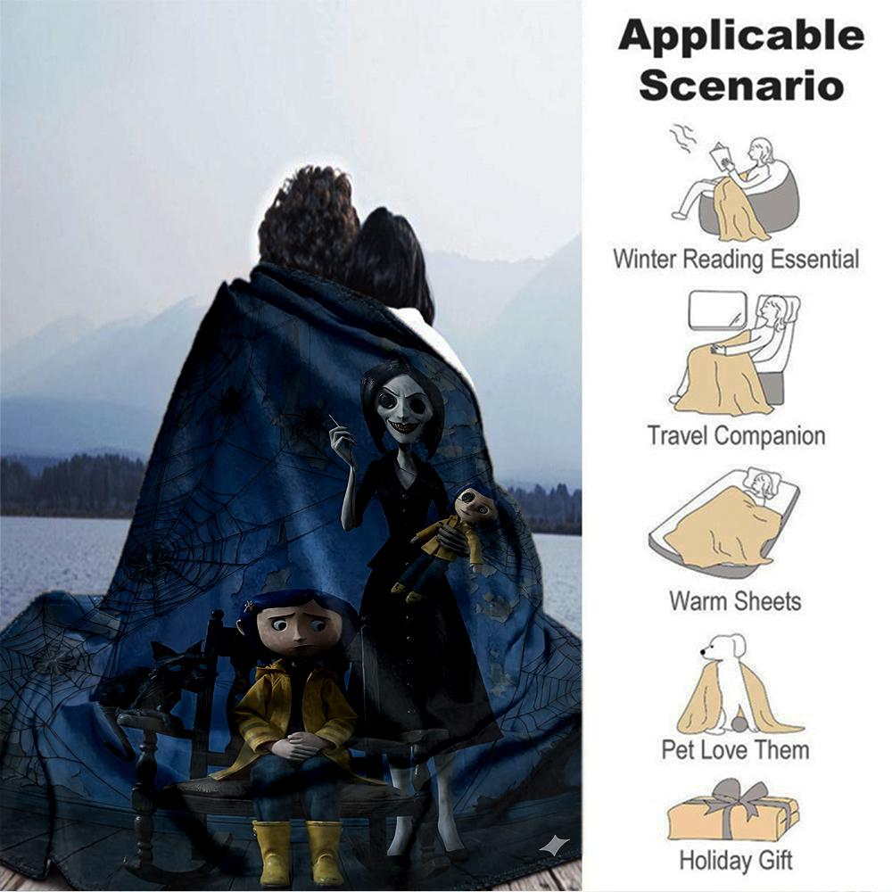 Spooky Family Portrait Blanket Soft Throw Blanket For Home Bedroom Bed Sofa Travel Office Solid Christmas Blanket