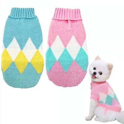 Turtleneck Design Pet Knitted Sweater Winter Warm Dog Pajamas Comfortable Dog Jumper Cat