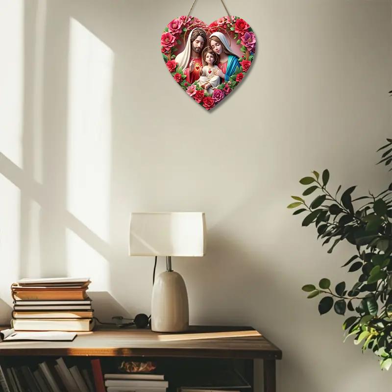 Holy night Nativity scene pendant, decoration of home walls or doors, 2d flat wooden, Christmas decoration, gifts for friends and family