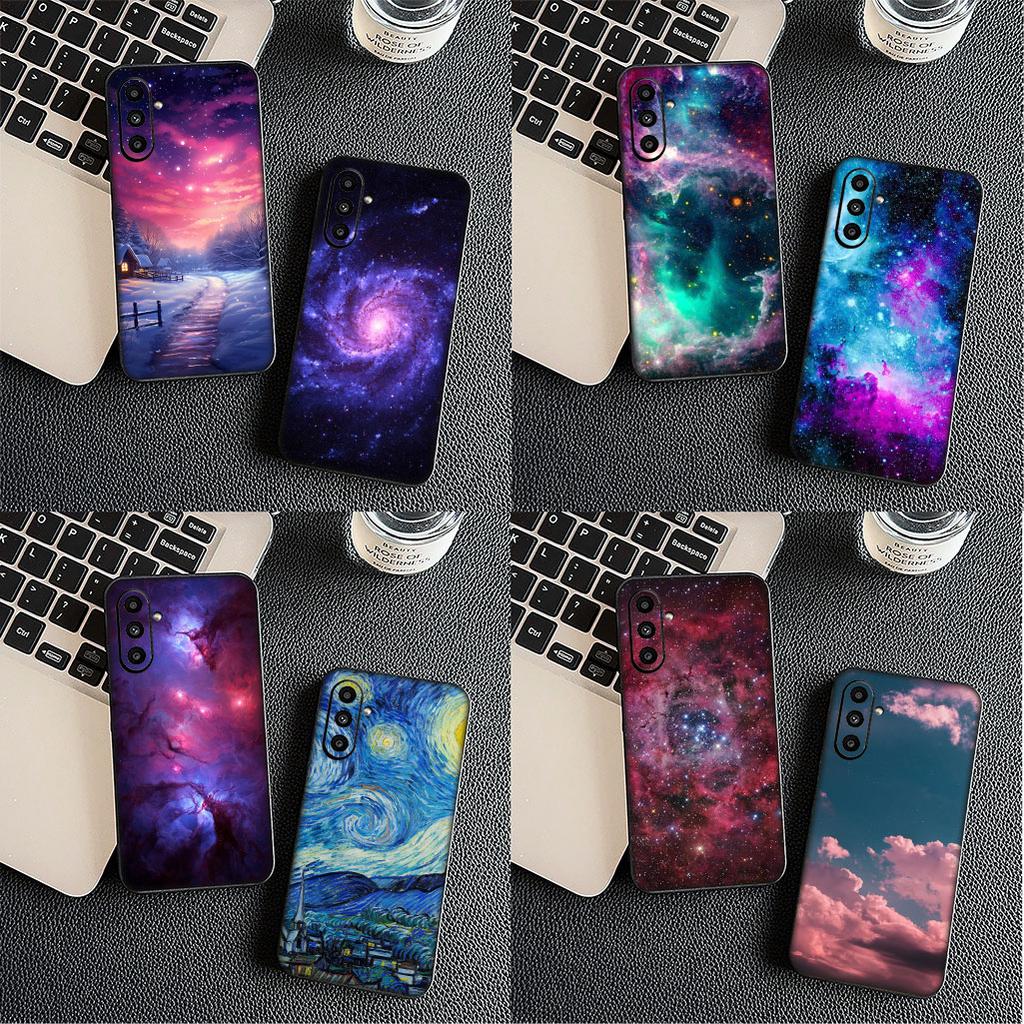 Cover for Samsung Galaxy S22 S21 S20 Fe Ultra S9 Plus + A13 A22 M21 M31 M55 M15 Protective Phone Case Universe Galaxy Stars Moon