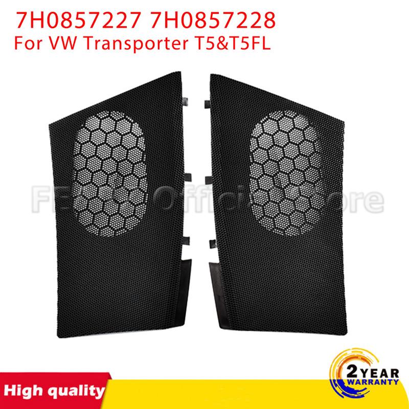 Car Dashboard Speaker Grille Set 7H0857227 7H0857228 Left & Right ABS Plastic Black Cover For VW Transporter T5&T5FL