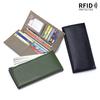 Bifold Slim Long Wallet for Men RFID-Blocking Thin Wallets with ID Window,Multi-Card Slots & Zipper Cash Pocket,Business Purse