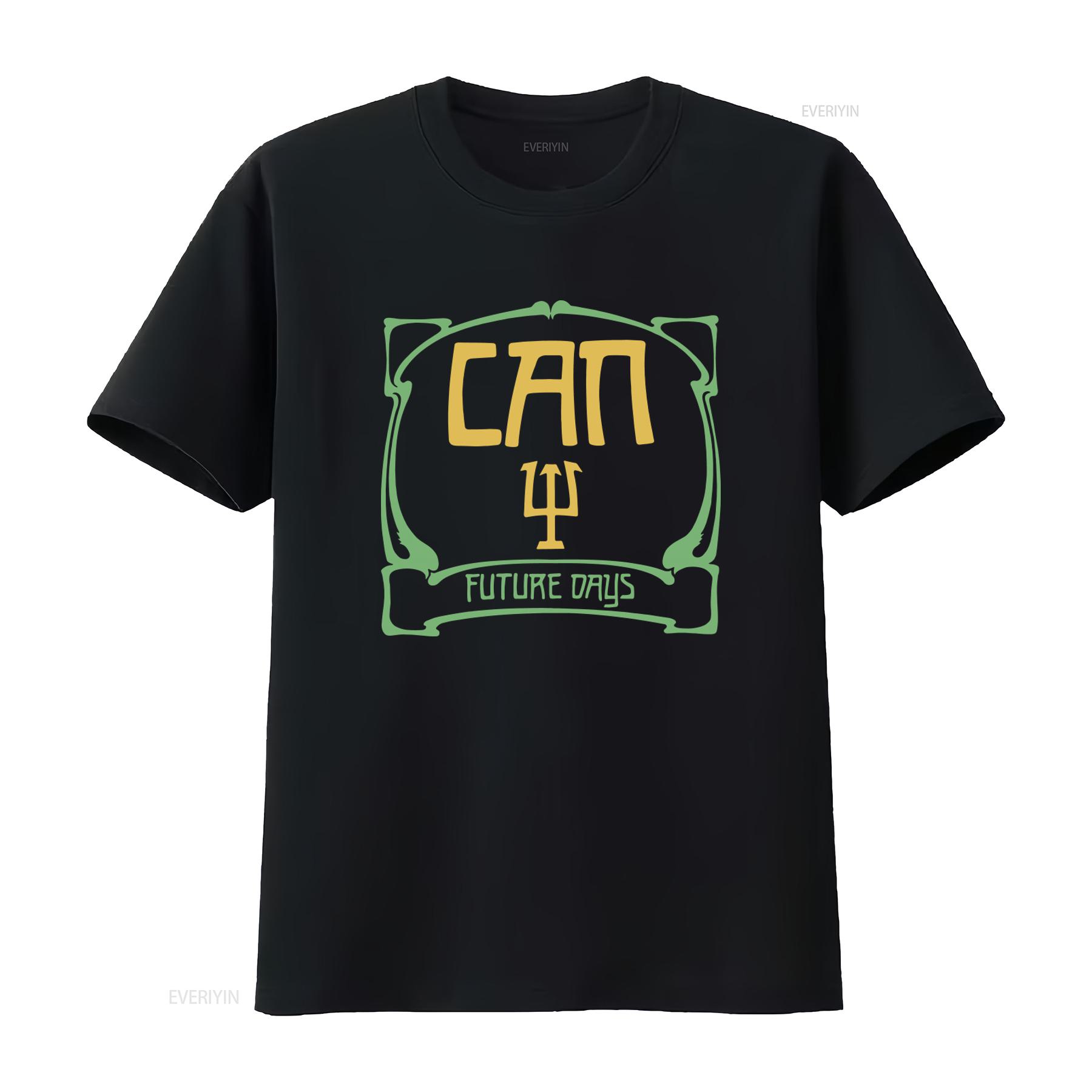 

Can Future Days Screen Print Black T Shirt Retro Design vintage Washed streetwear designer clothes fashion Breathable Casual 4XL