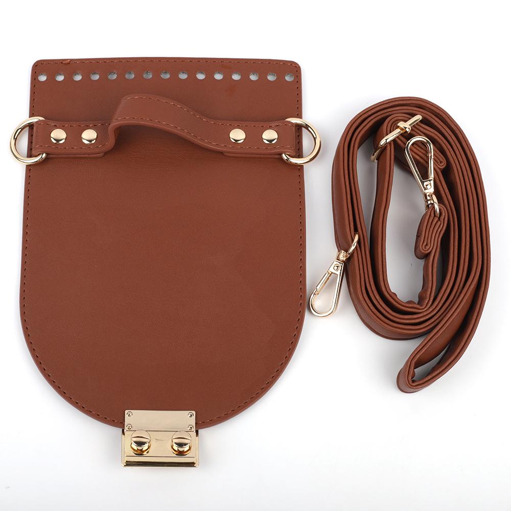 

Leather Handmade Handbag Bag Making Set Bags Bottom with Hardware Shoulder Strap Flap Cover for Women DIY Backpack Accessories красный