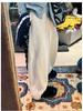 Plus Size Women's Fleece-Lined Wide-Leg Sweatpants for Curvy Figures - Autumn/Winter Style