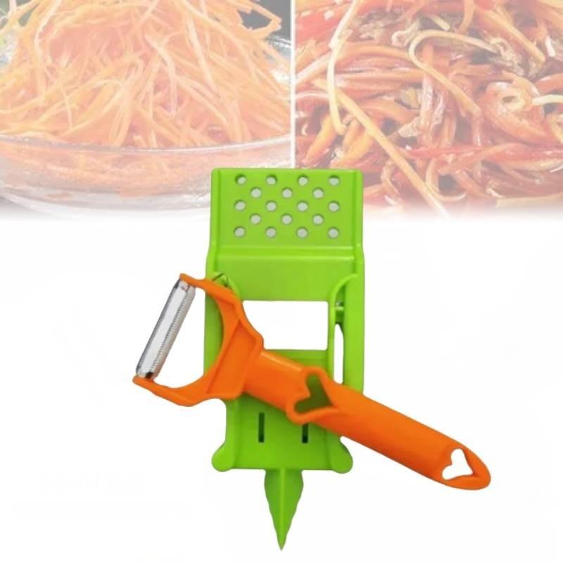 Stainless Steel Ultra Sharp Dual Julienne And Vegetable Peeler Multitasker