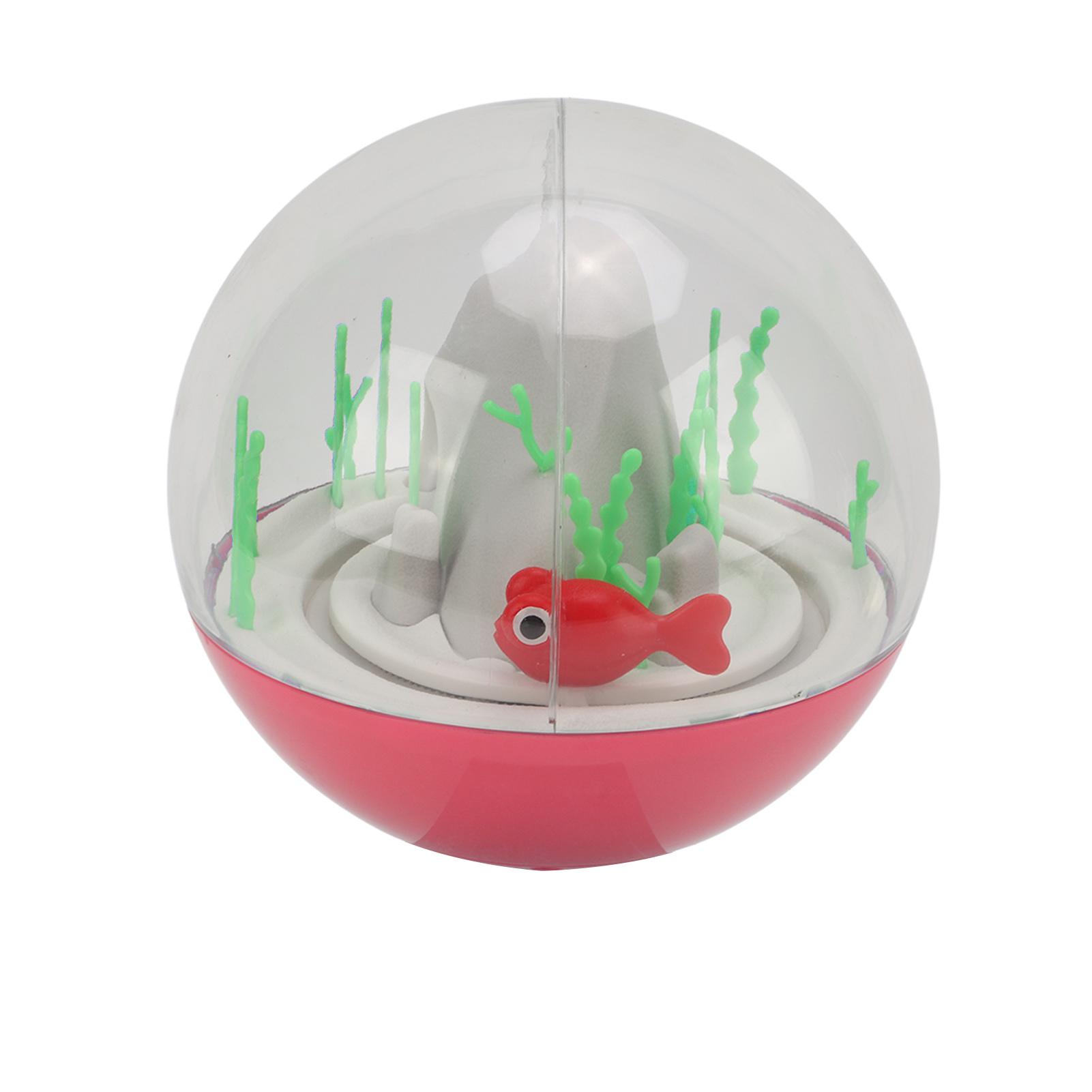 Outsideworld Pink Cat Ocean Ball Toy Fish Rotation Chasing Interactive Electric Cat Ocean Ball For Cats
