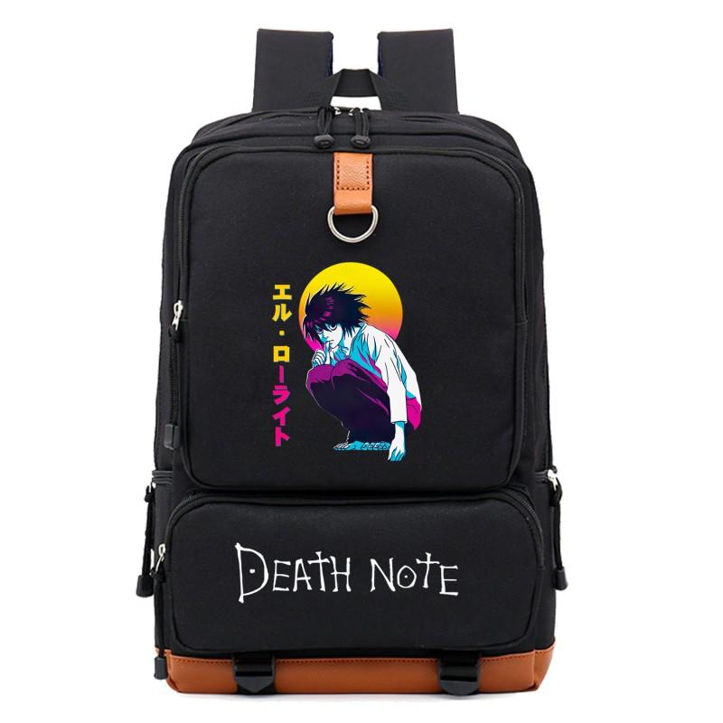 Zaino Cosplay Anime Death Note per Adolescenti Studenti Grande Capacità Borsa da Scuola da Viaggio con Stampa Personaggio