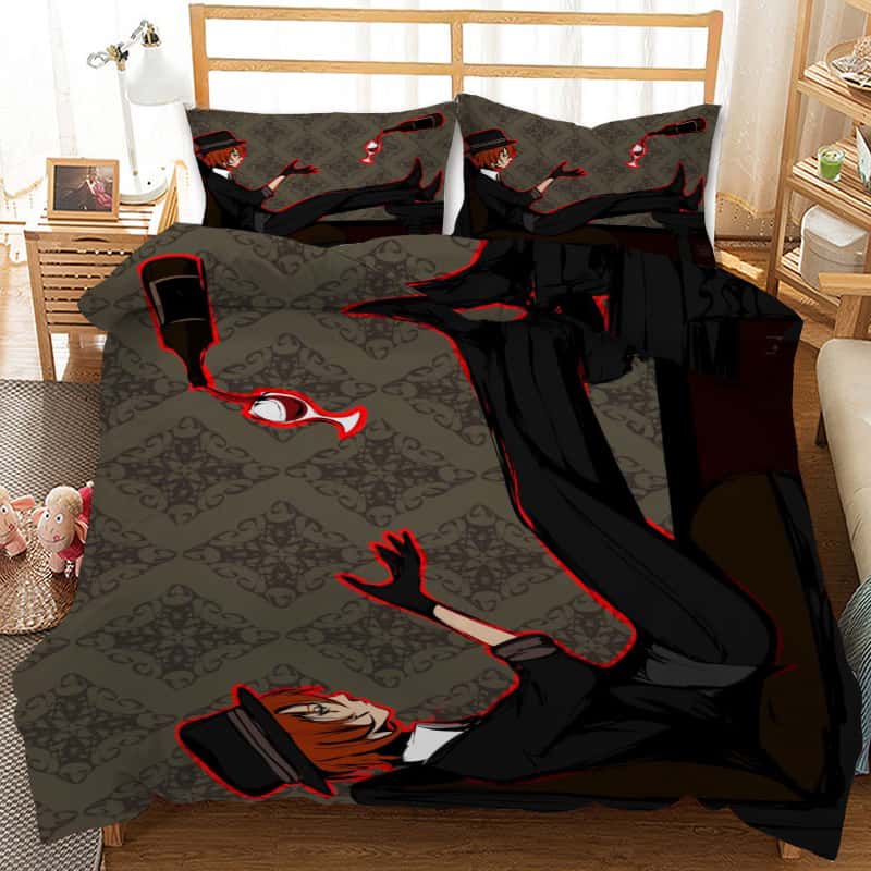 3D Tecknad Påslakan Set Bungo Stray Dogs  Tales of the Lost Sängkläder Set Påslakan Kuddfodral För Hemtextilier
