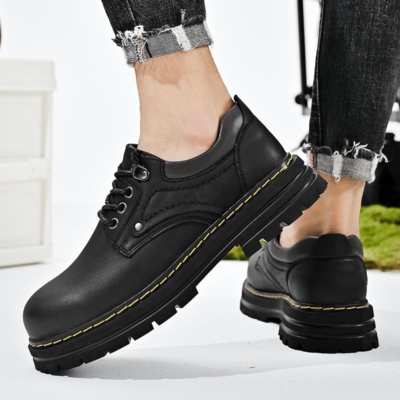 Trendy nuove scarpe casual da uomo per il tempo libero all'aperto versatili Gioventù adulto scarpe casual da uomo Scarpe da esterno in pelle Scarpe da passeggio Minimalismo