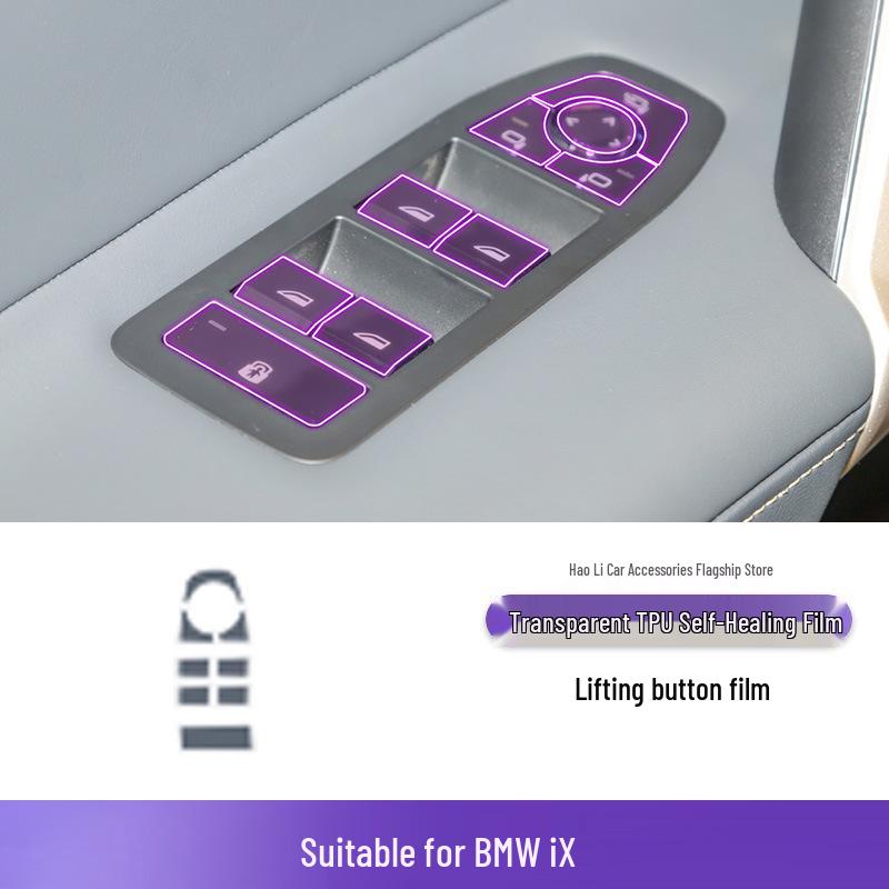 BMW iX 22-25 Interior Car Sticker TPU Protective Film for Screen, Console & Gear Shift