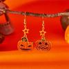 Ghost Halloween Earrings Zinc Zinc Alloy Ghost Dangle Earrings Exquisite Pumpkin Ear Studs  Party