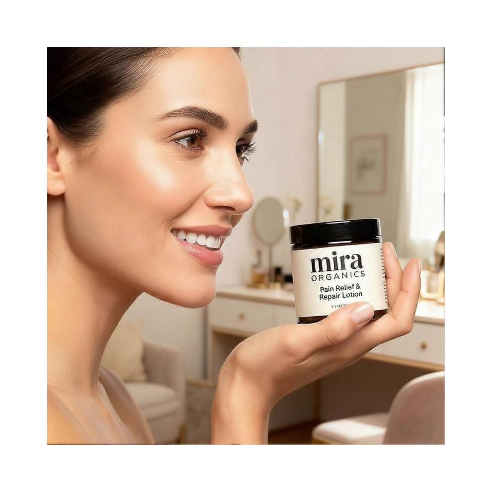99G Mira Pain Relief Lotion, Professional Skin Repair Cream, Mira Organics Cream,Natural Botanical Blend for All Skin Types