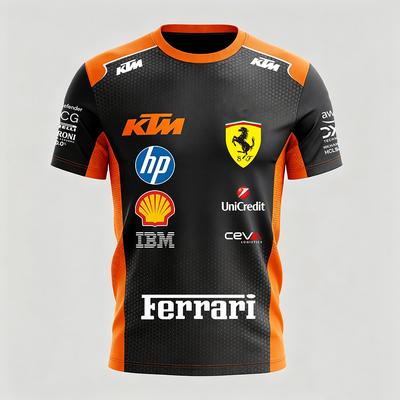 2026 Summer F1 Team Jersey T-Shirt, Breathable Motorsport Top