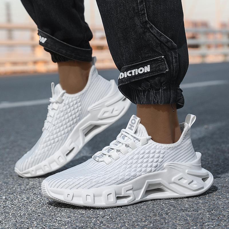 Pantofi sport de alergare pentru bărbați, ușori, casual, la modă, cu design blade, din plasă respirabilă, cu amortizare de înaltă performanță