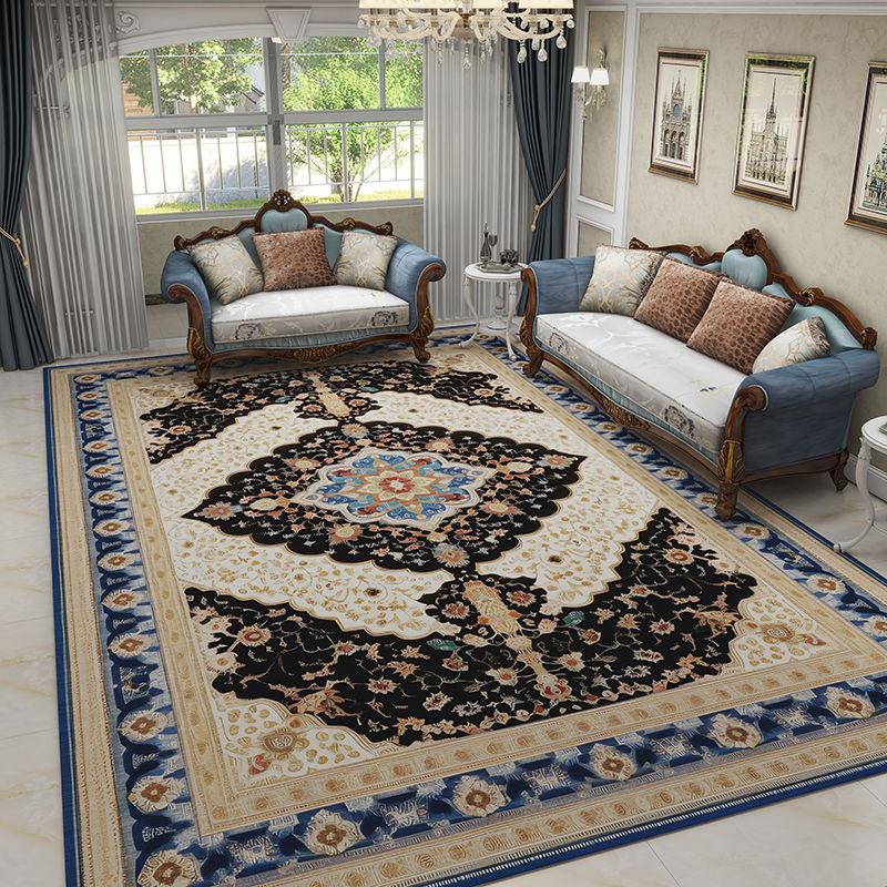 

персидский Ретро большой размер декоративный ковер для гостиной мягкий Легко чистить коврик для журнальных столиков Декор комнаты спальня Прикроватный ковер фланель 120*160cm